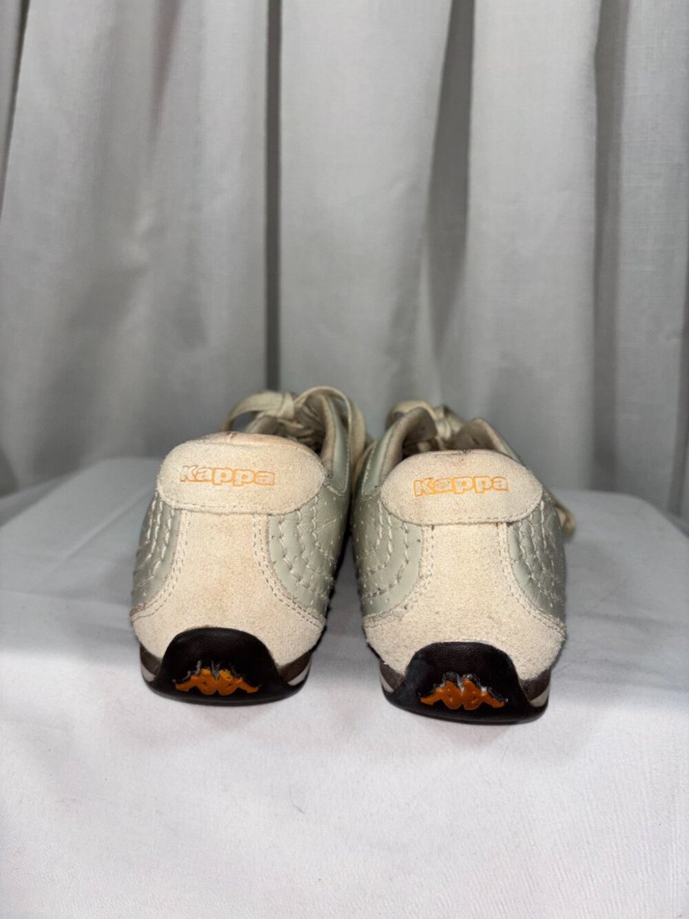 Vintage Kappa White Perforated Leather Driving Shoes / Sneakers Size 8 1/2 - Picture 3 of 5